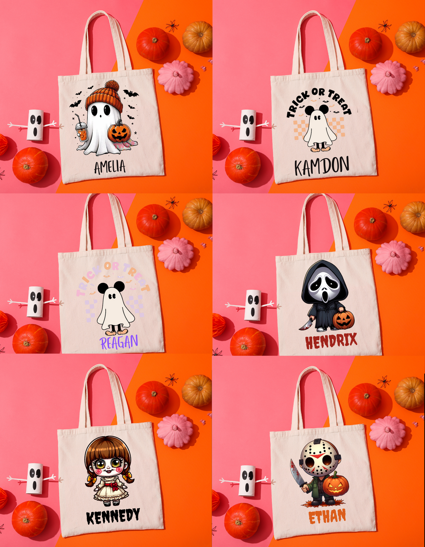 Personalized Trick-or-Treat Tote Bags